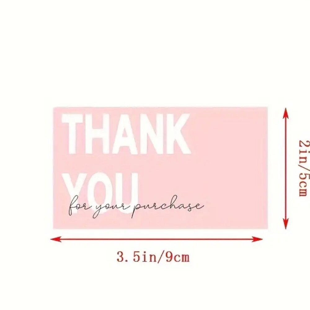 50 THANK YOU CARDS & 500 STICKERS